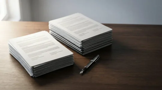 Représentation symbolique d'un conflit entre documents contractuels d'assurance