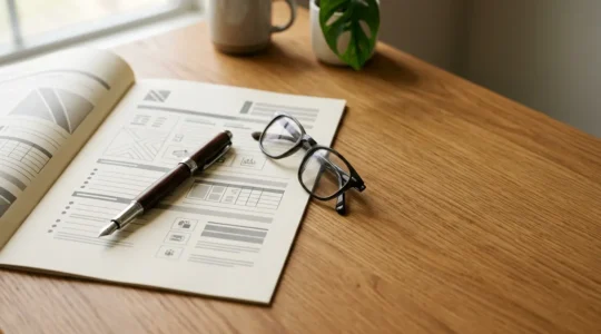 Document de contrat d'assurance avec stylo et lunettes symbolisant les obligations contractuelles