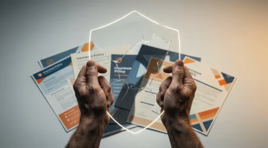 Concept d'exclusions contractuelles en assurance illustrant les limites de couverture