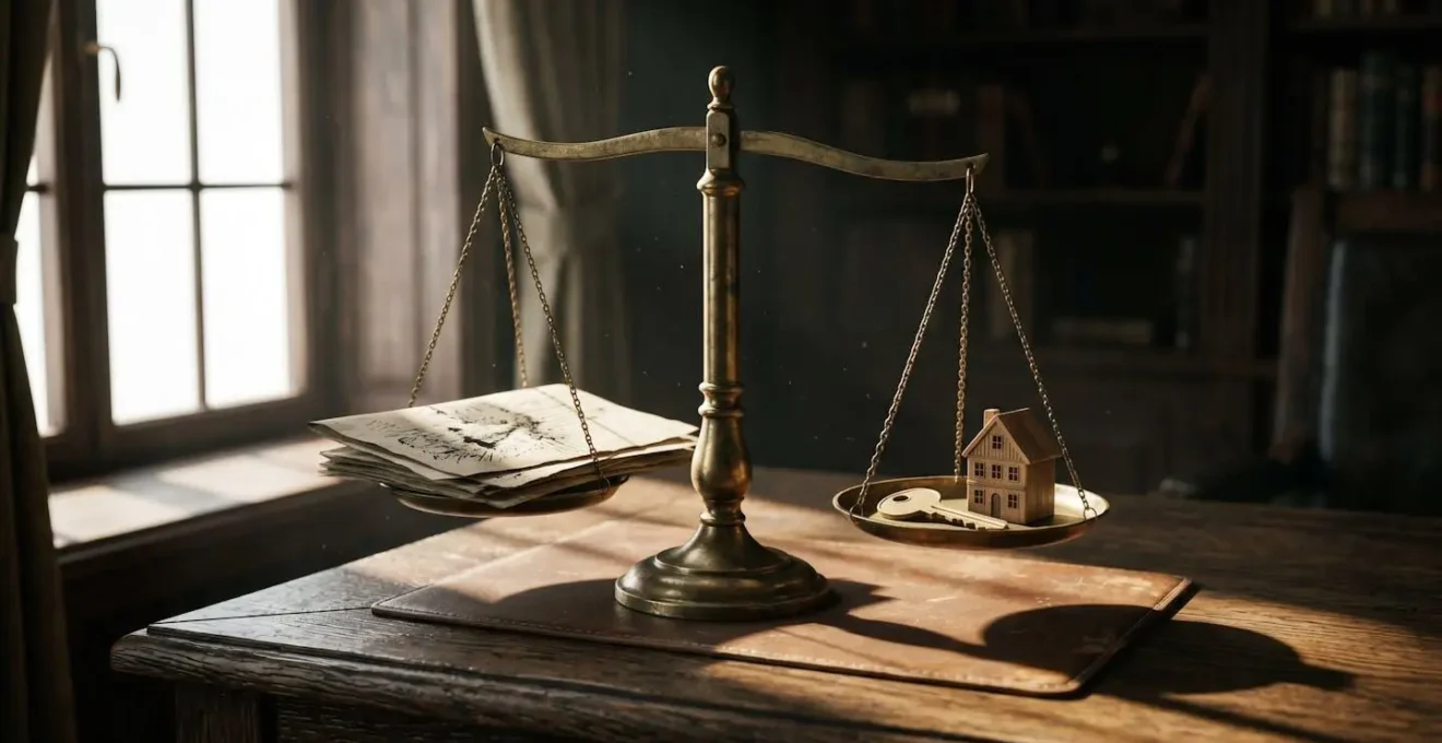 Balance de justice symbolisant la charge de la preuve dans les cas de suicide pour l'assurance emprunteur